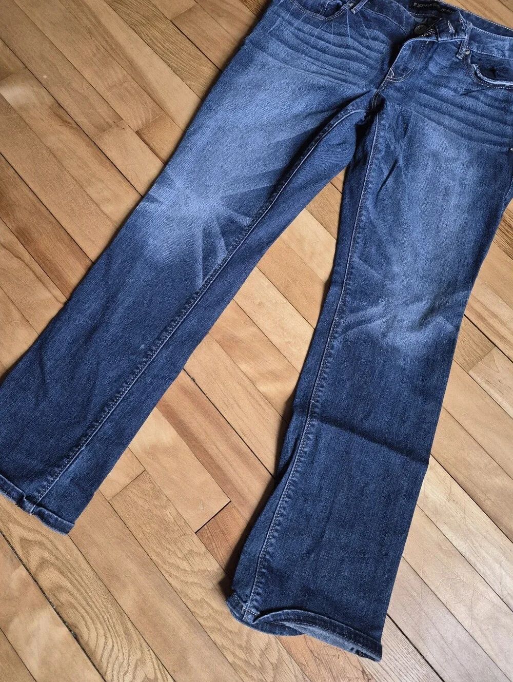 Express Low Rise Straight Leg Jeans - Picture 8 of 14